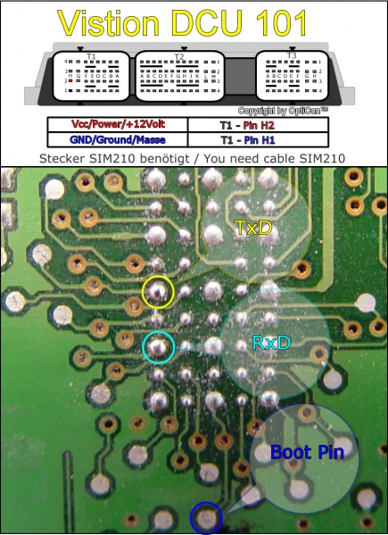 Visteon DCU 101 (Ford) pinout diagram 1